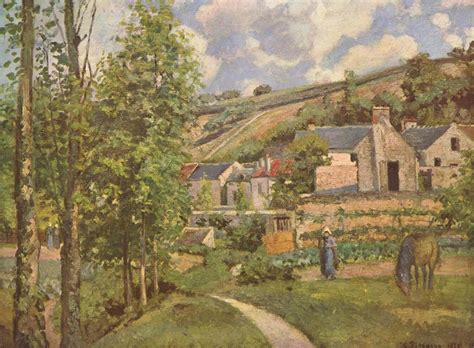 Camille Pissarro Paysage Pres De Pontoise Painting Framed