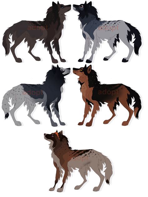 Wolf Adopt Batch By Honey Wisp On Deviantart