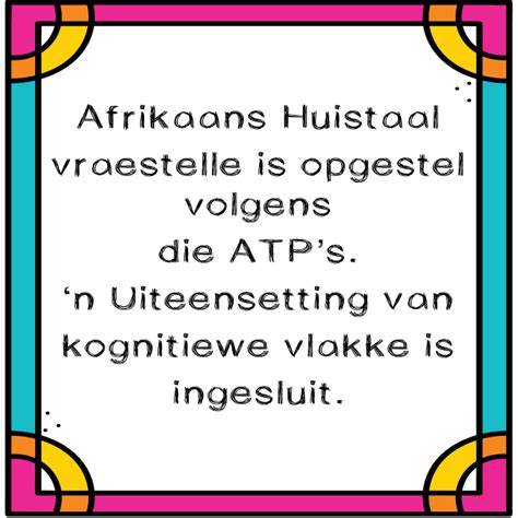 Afrikaans Huistaal Gr 7 Kwartaal 4 Kontroletoets • Teacha