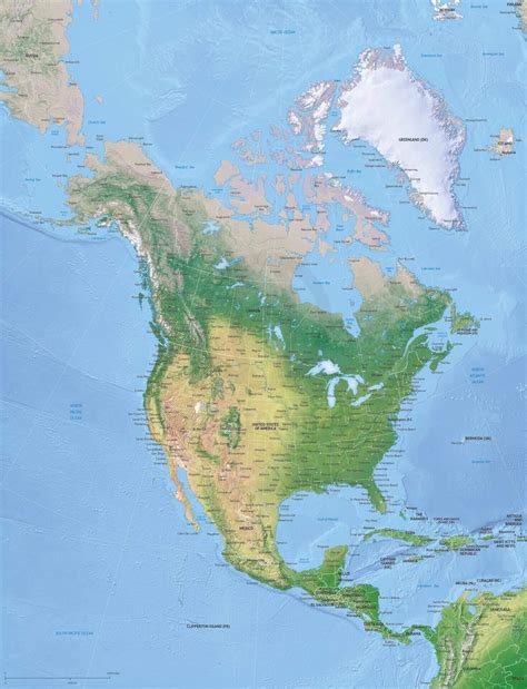 map of the american continent