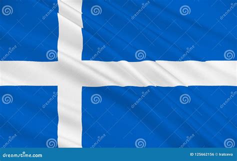 Flag And Map Of Shetland Vector Illustration 164808670