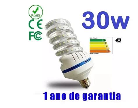 Lampada Led Milho W Espiral Soquete E Bivolt Branco Frio Mercadolivre