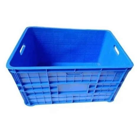 Rectangular Blue Plastic Jumbo Crates For Industrial Capacity 99