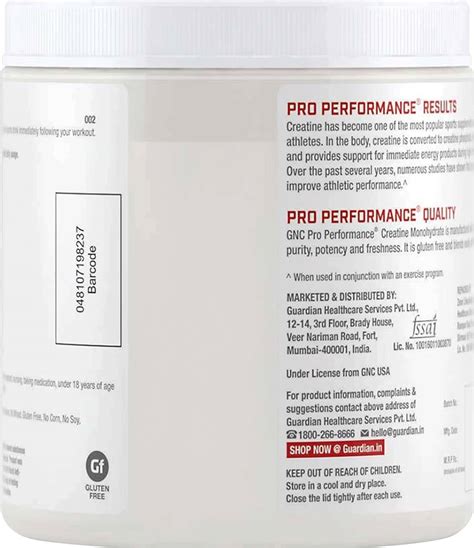 Buy Gnc Pro Performance Creatine Monohydrate 3000 Mg 250gm Unflavored Online And Get Upto 60