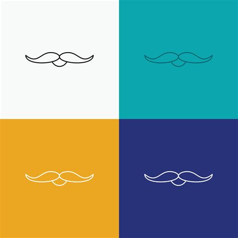 Bigote Inconformista Movimiento Masculino Icono De Hombres Sobre