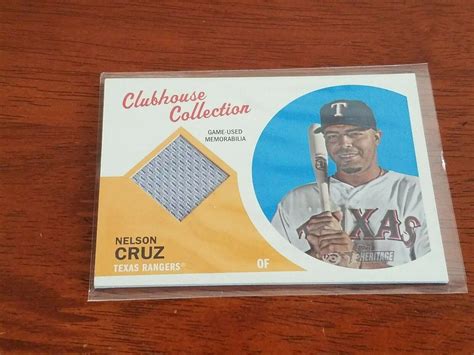 Nelson Cruz Topps Heritage Clubhouse Collection Relics Jersey Card