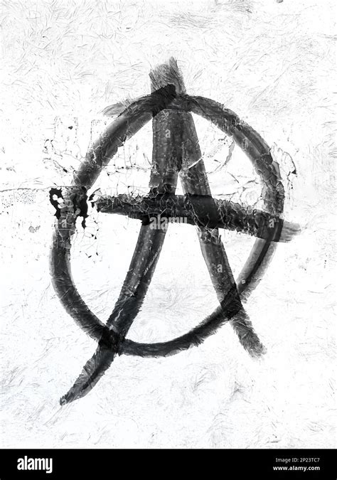 Anarchy Symbol On Wall Ideal For Textures Backgrounds And Concepts