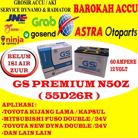 Jual Aki Gs Premium N Z D R Ampere Astra Otoparts Shopee