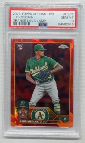 2023 Topps Chrome Update Series Red Orange Lava Lamp Refractor