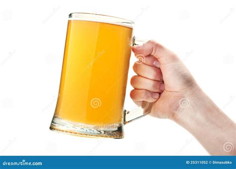 Woman Holding A Glass Of Beer Stock Photo Image Of Beverage