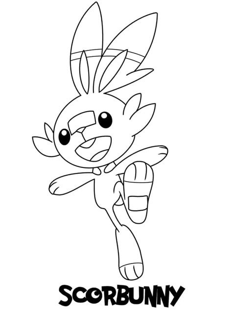 Desenhos De Scorbunny Pokemon Para Colorir E Imprimir Colorironline