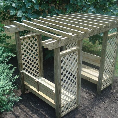 Double Arbor Bench | Arbor bench, Building a pergola, Garden archway