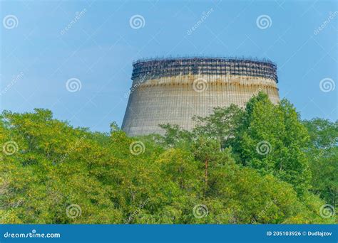 Unfinished Cooling Tower Of Chernobyl Power Plant In The Ukraine Stock