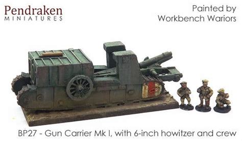 Pendraken Mm Wwi British Gun Carrier Mk I With Inch Howitzer And Crew