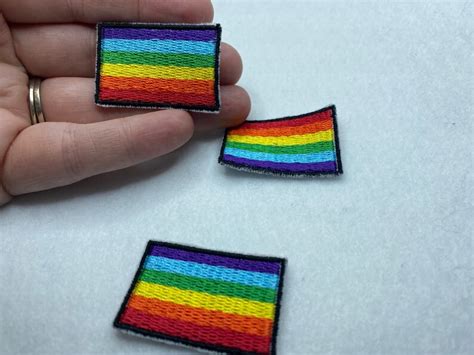 Sew On Rainbow Patch Gay Pride Flag Patch Lgbtq Rainbow Etsy