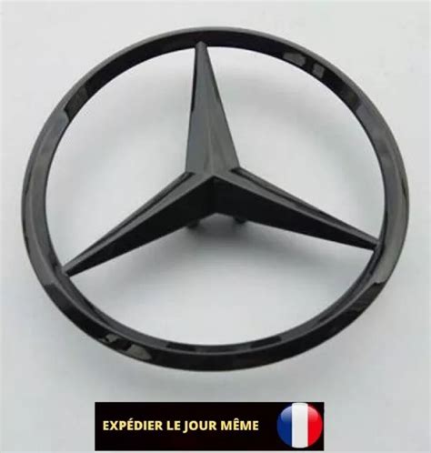 LOGO EMBLÈME MERCEDES Étoile Noir Brillant hayon coffre 82mm 2013 2022