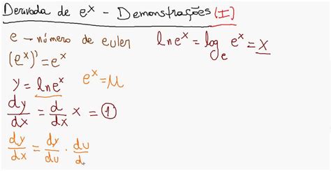 Derivada De Ex Demonstrações I Youtube