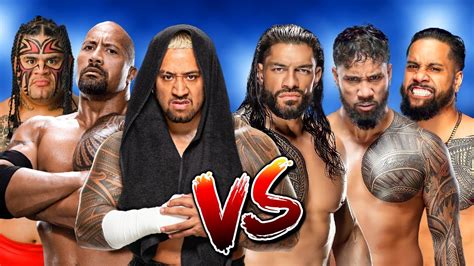 Wwe The Rock And Umaga And Solo Sikoa Vs The Usos And Roman Reigns Battle Of Samoans Youtube