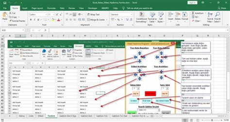 Excel Kolay Adres Etiket Yazd Rma Program Asri Akdeniz Ki Isel Sayfas