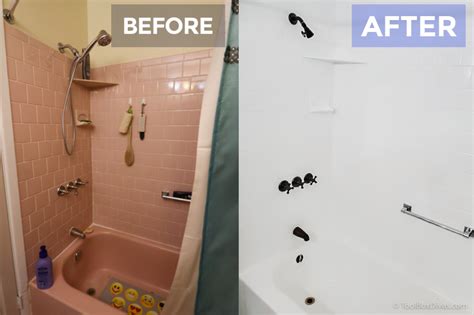 How To Paint Bathroom Tile Before And After Everything Bathroom