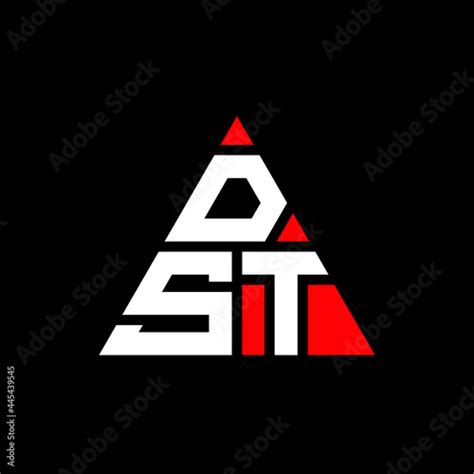 DST triangle letter logo design with triangle shape. DST triangle logo ...