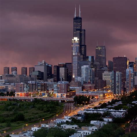 Puesta De Sol Y Tormenta En Chicago Canon Canonef Mmf Lisusm