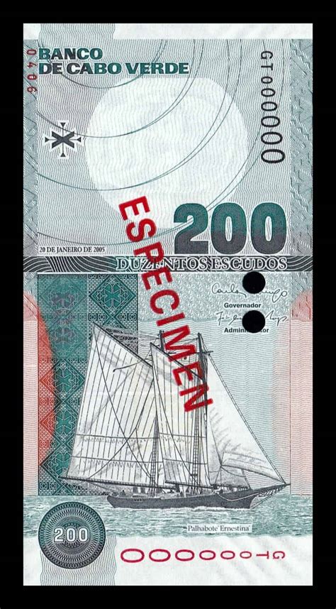 Cabo Verde 200 Escudos 2005 Pick 68s Specimen Sc Unc NUMISMÁTICA LA LONJA