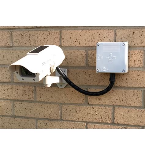 Solar Powered DC23 Dummy CCTV Camera with a Cable management box