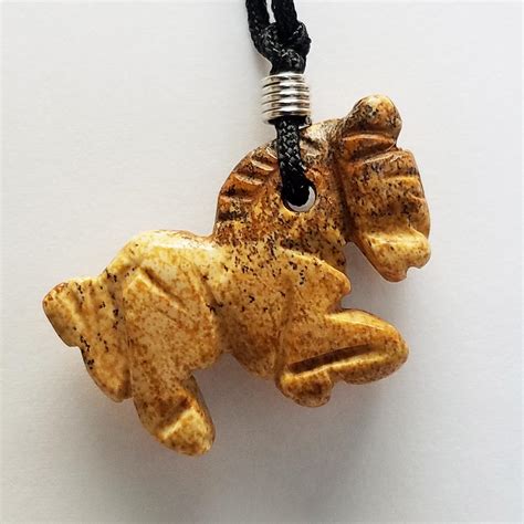 Carved Gemstone Necklace: Horse - Pikes Peak Rock Shop