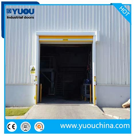 Gmp Standard Airtight Pvc Fabric High Speed Rapid Roll Up Door High