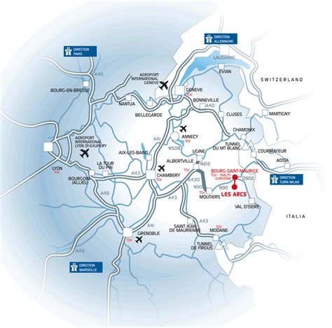 Maps of Les Arcs ski resort in France | SNO