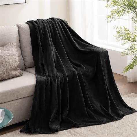 Amazon Bedelite Fleece Blankets Twin Size Black Throw Blankets For