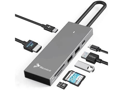 Reagle Usb C Auf Hdmi K Pd W Kartenleser Hub Usb Usb C Hub