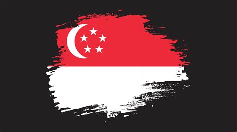 Splash Grungy Singapore Flag Design Vector Vector Art At Vecteezy