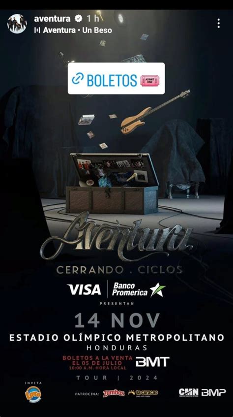 Aventura Anuncia Concierto En San Pedro Sula