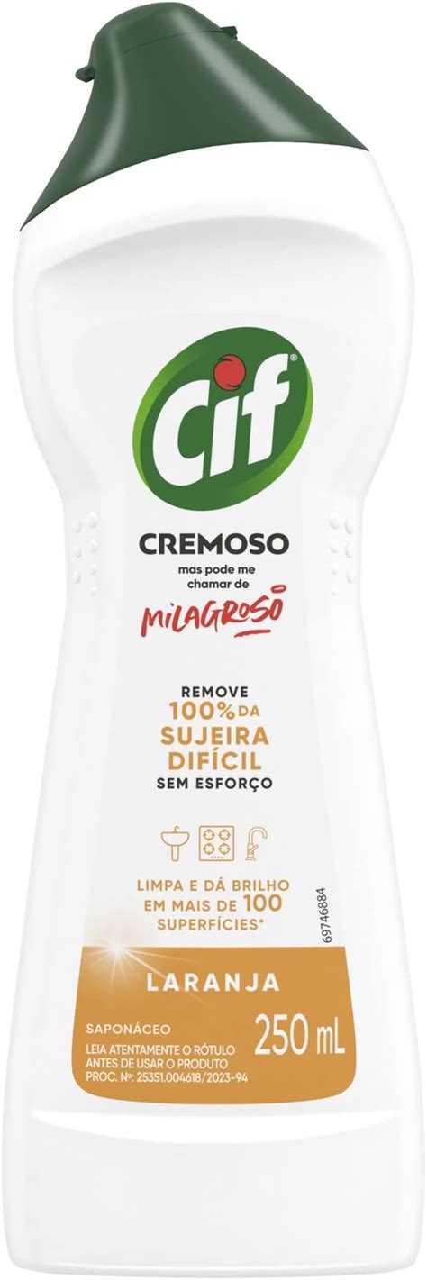 Saponáceo Cremoso Multiuso Laranja Cif Squeeze 250ml Cif 250 ml