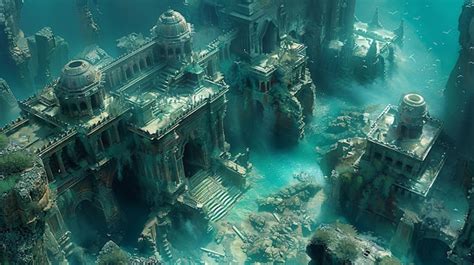 Premium Photo | Map exploring the lost city of atlantis