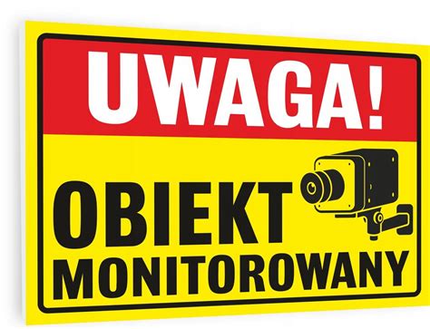 Tabliczka Obiekt Monitorowany X Cm Uv Wzory Erli Pl