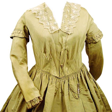 Victorian Silk Taffeta Gown C1841 With Pockets The Discerning