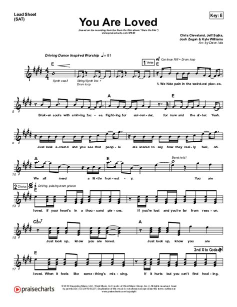 You Are Loved Sheet Music Pdf Stars Go Dim Praisecharts