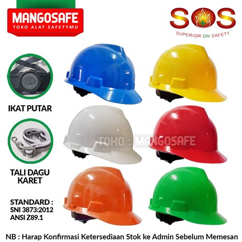 Jual Helm Safety Proyek Sos Vgard Ikat Putar Fastrac Tali Dagu Karet