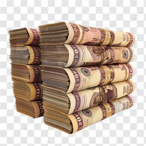 Bundle Of Iraqi Dinar Isolated On Transparent Background Asset