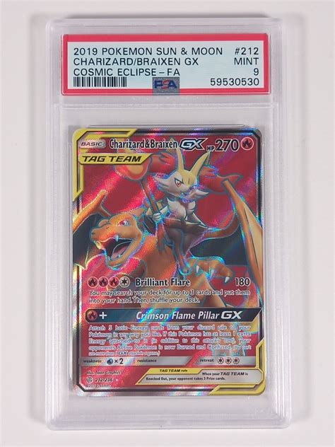 Pokemon Psa Charizard Braixen Gx Cosmic Eclipse Values Mavin The Best