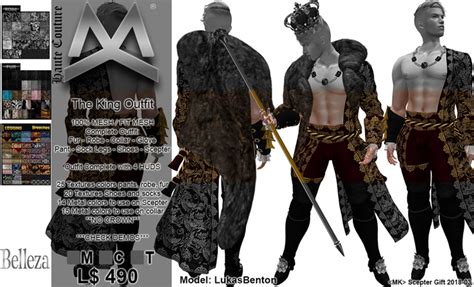 Second Life Marketplace The King Outfit Belleza Jake Demo