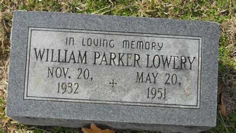 William Parker Lowery 1932 1951 Find A Grave Memorial