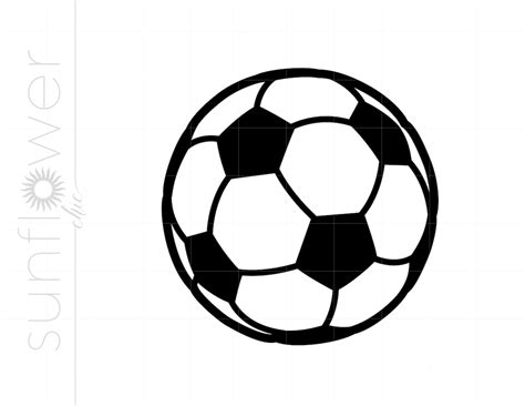 Soccer Ball SVG Soccer Ball Clipart Soccer Ball Silhouette Cut File ...