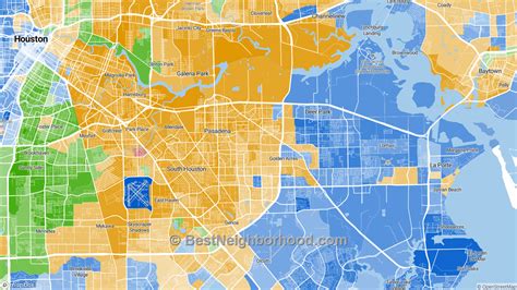 Race Map for Pasadena, TX and Racial Diversity Data ...