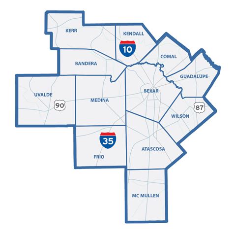 San Antonio County Map - Map Of Italy