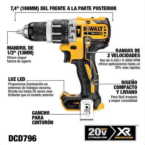 Ripley Kit Taladro Percutor Atornillar De Impacto Dewalt Dck D