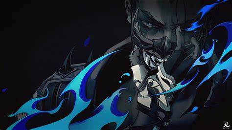 1920x1080px, 1080P free download | Blue Eyes Yoru Black Background ...